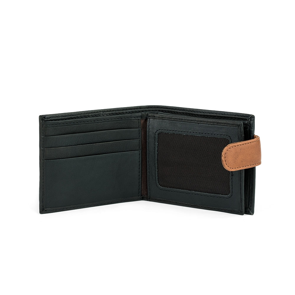 Cartera De Piel Para Hombre Color Negro - Valtico