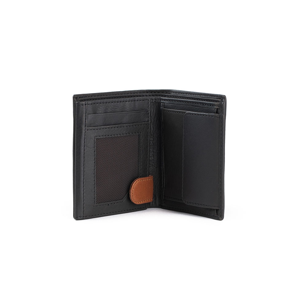 Cartera De Piel Para Hombre Color Negro - Valtico