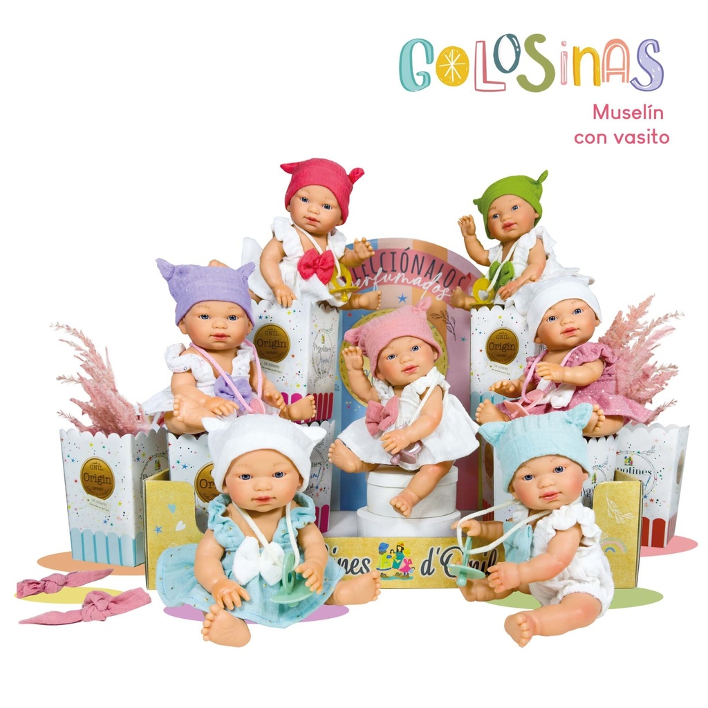 Muñeco Bebe Rubi Con Mono De Lana Color Menta - Nines d'Onil