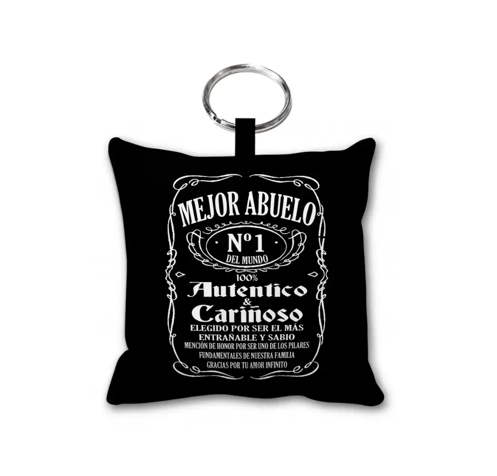 [6199] Llavero Antiestrés "El Mejor Abuelo Nº1 del Mundo" Negro - L'Informal