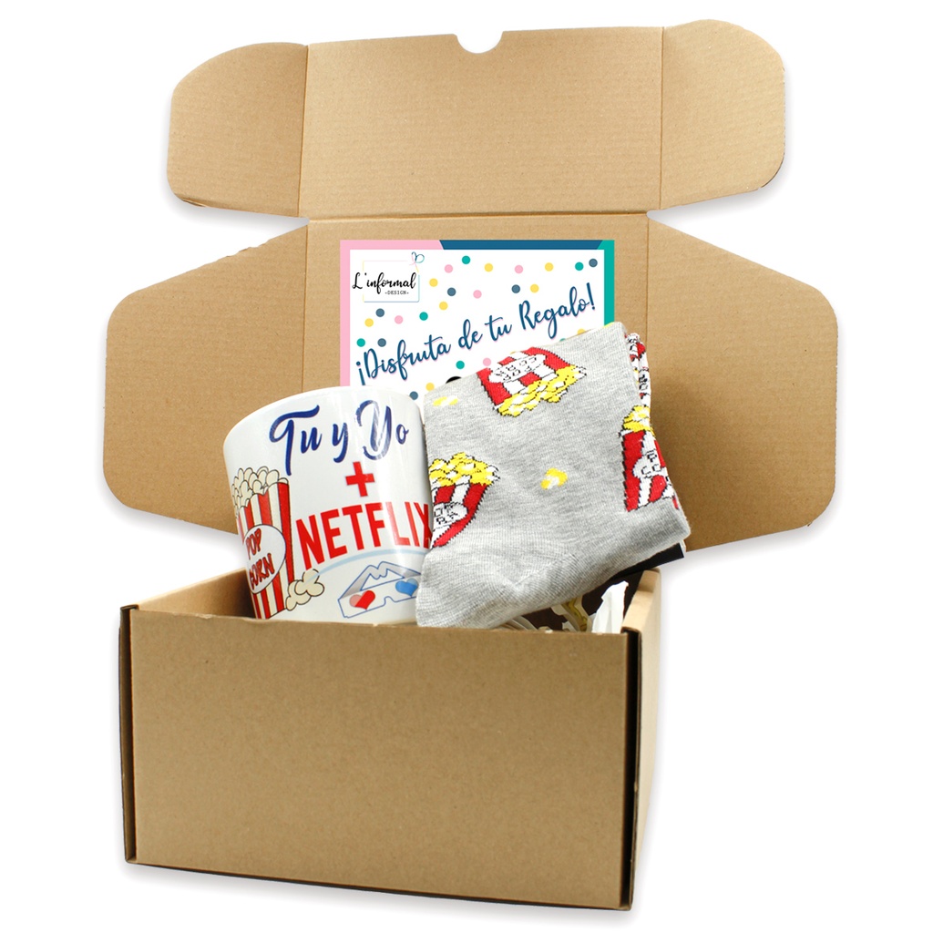 [PK05] Pack Taza y Calcetín "Tu Y Yo + Netflix" - L'Informal