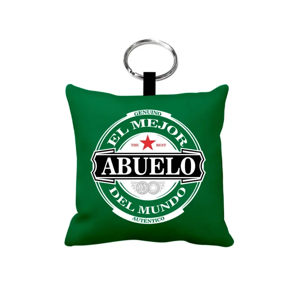 [7606] Llavero Antiestrés "El Mejor Abuelo del Mundo" Verde - L'Informal