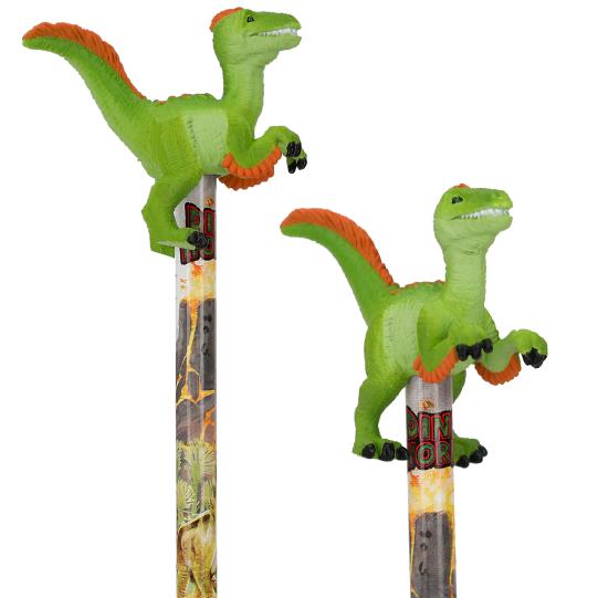 [12099] Lapiz Con Figura Dino - DinoWorld (velocirraptor)