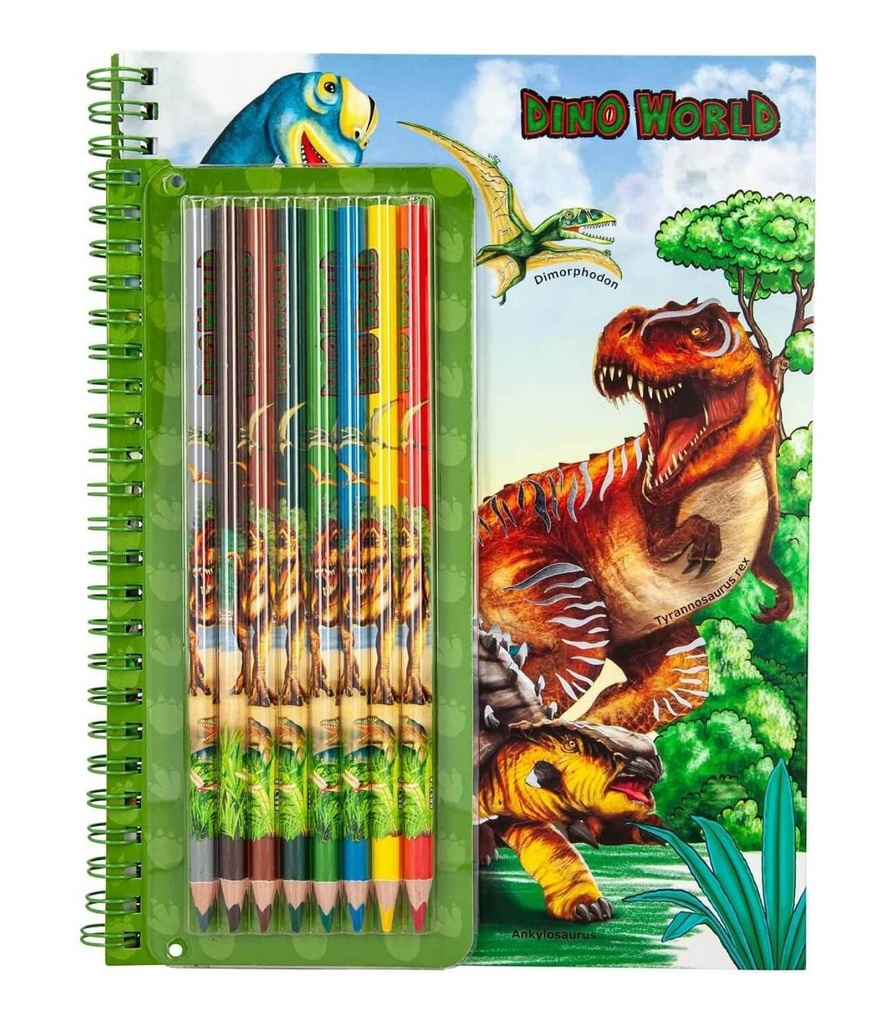 Libro Para Colorear Con Pegatinas  - DinoWorld