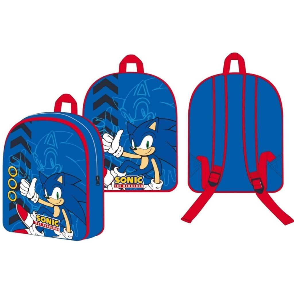 [SON23001] Mochila Prescolar 30x26x10cm - Sonic