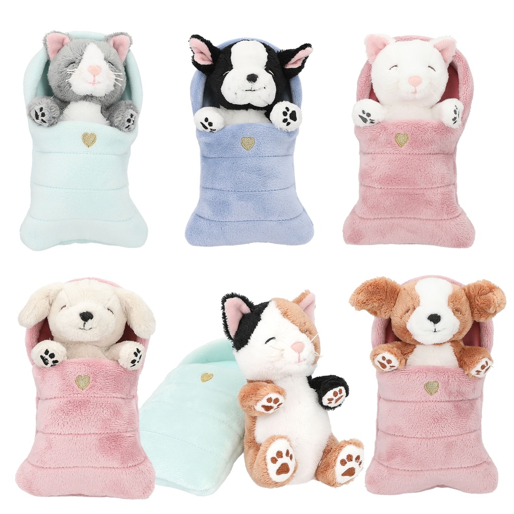 Peluches Perros y Gatos en saco de dormir - TOPModel