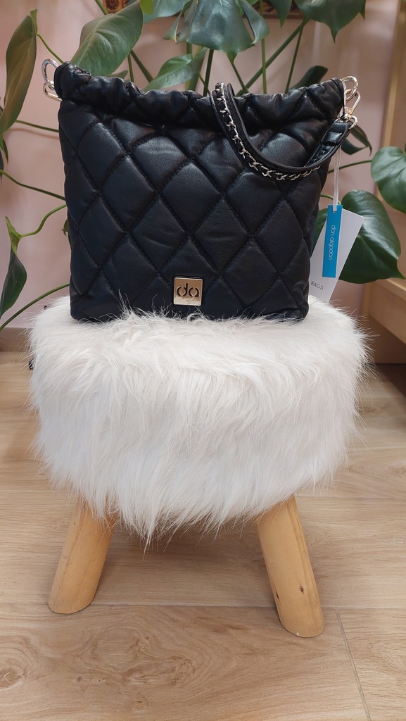 [0QI7858001] Bolso de Hombro Negro - Don Algodón