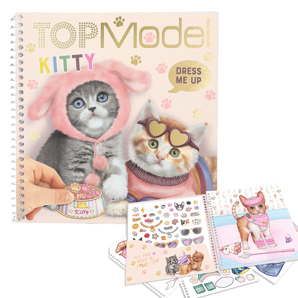 [12965] Cuaderno con pegatinas Dress Me Kitty - TOPModel