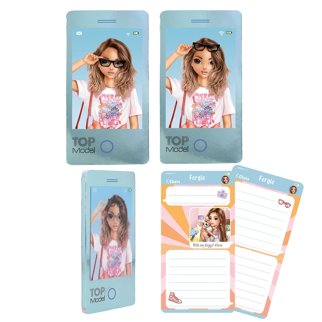 Bloc de notas con forma de movil - TOPModel (Turquesa)
