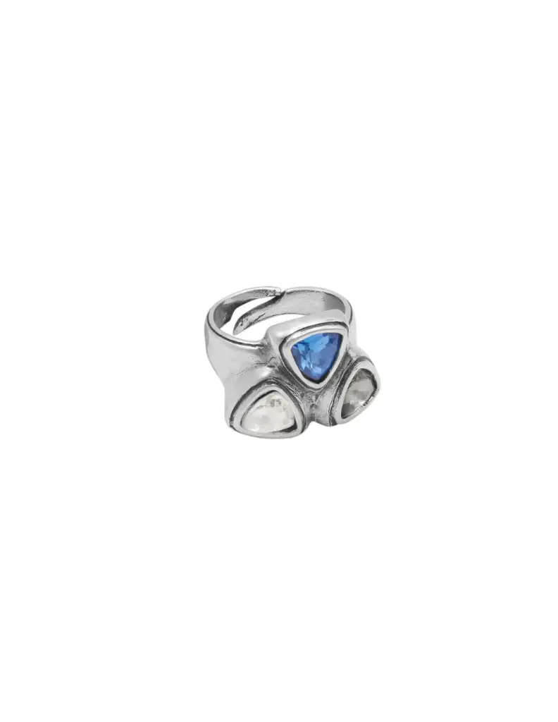 [251501-10-10] Anillo Fortuna Hematite/Gris GD Regulable - Ciclón