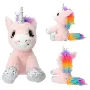Peluche Unicornio Rosa 21 cm - Ylvi