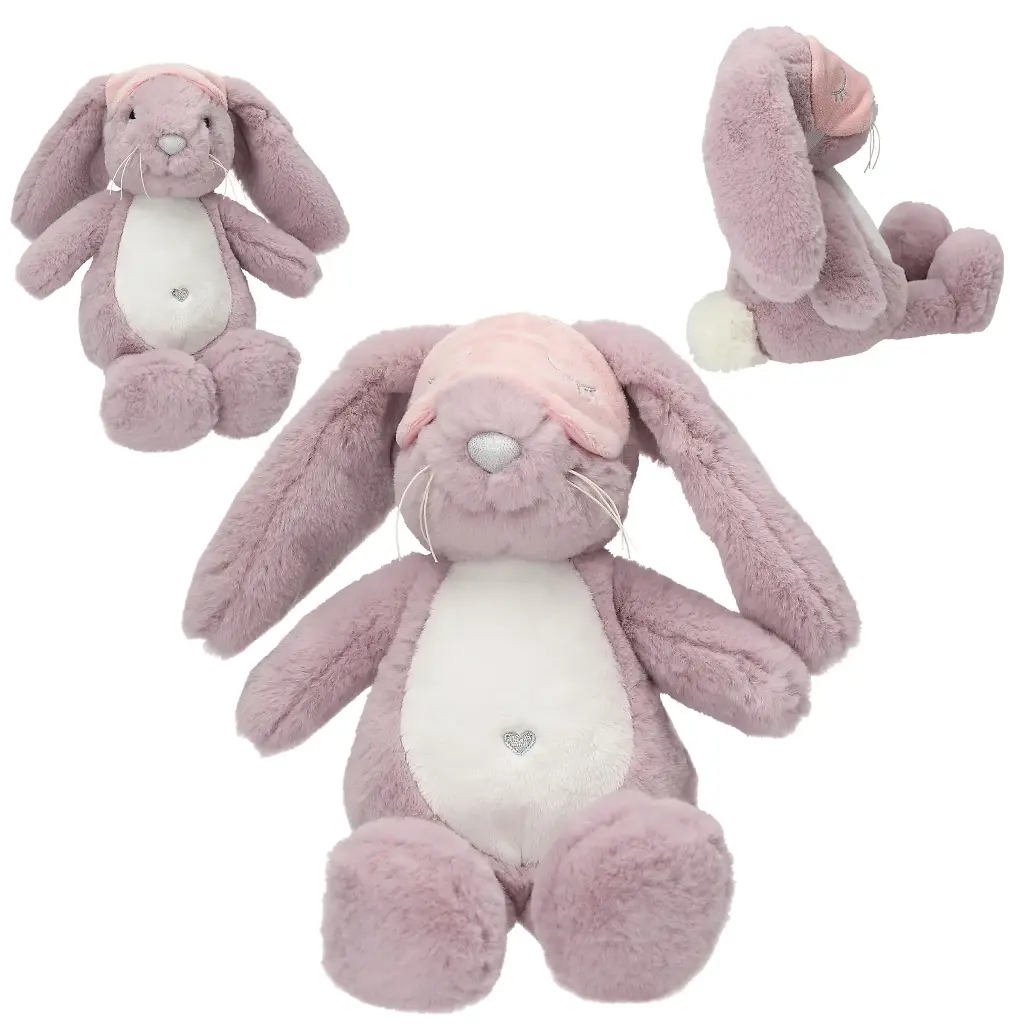 [13528] Conejito de Peluche Lila con Antifaz para Dormir - Princess Mimi