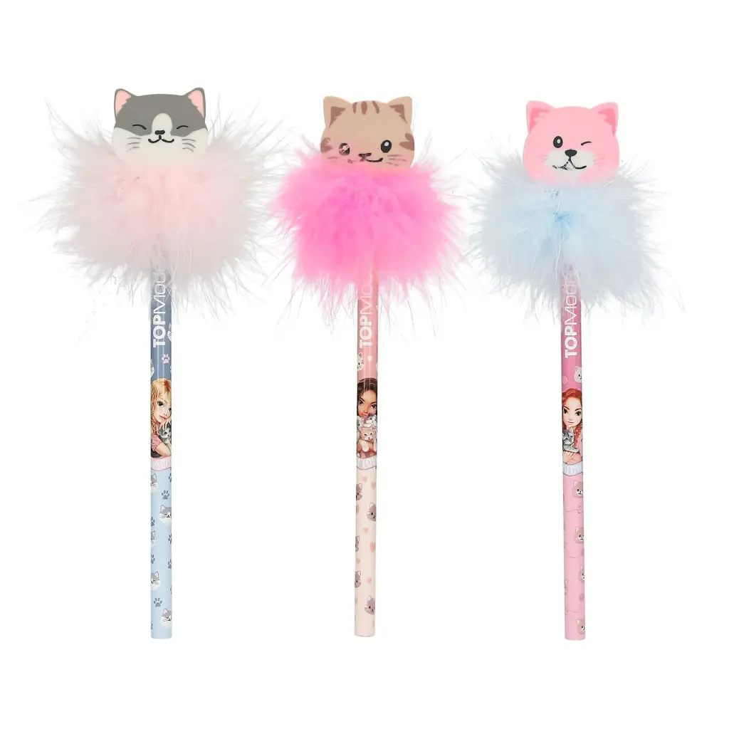 Lápiz con Goma de Borrar CAT LOVE - TOPModel (Azul)