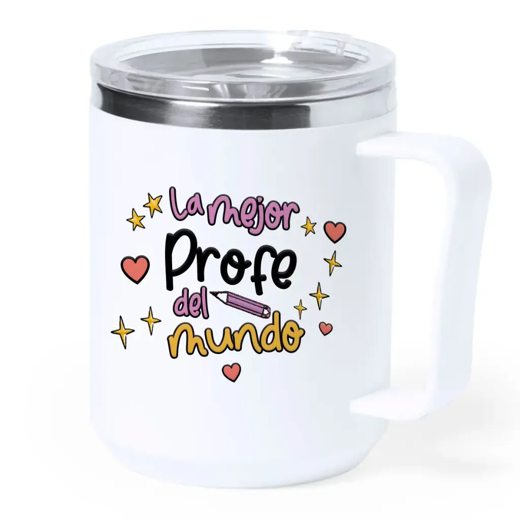 [TAT70] Taza Térmico Acero "La Mejor Profe del Mundo" - L'Informal