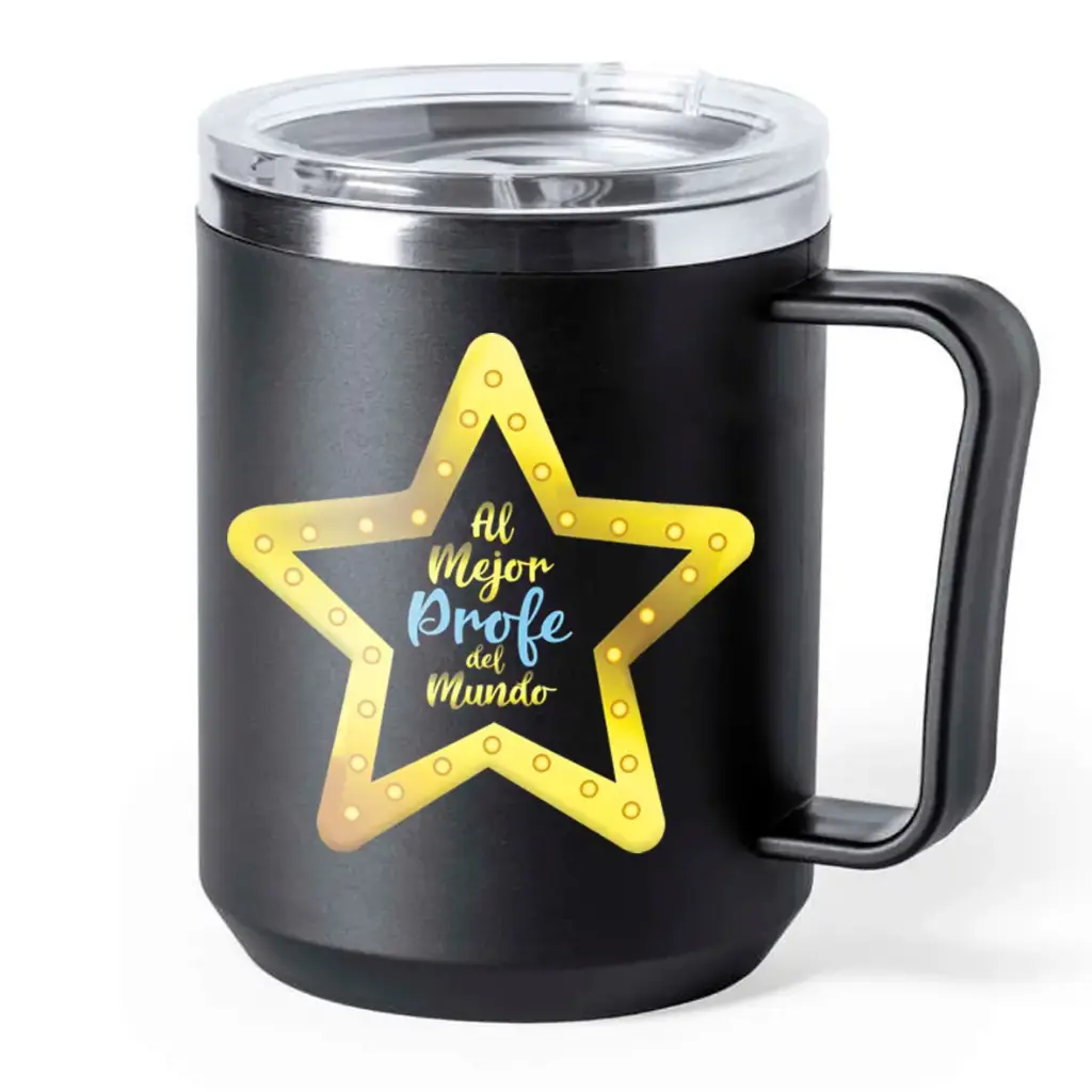 [TAT6908] Taza Térmica Acero "Al Mejor Profe del Mundo" - L'Informal