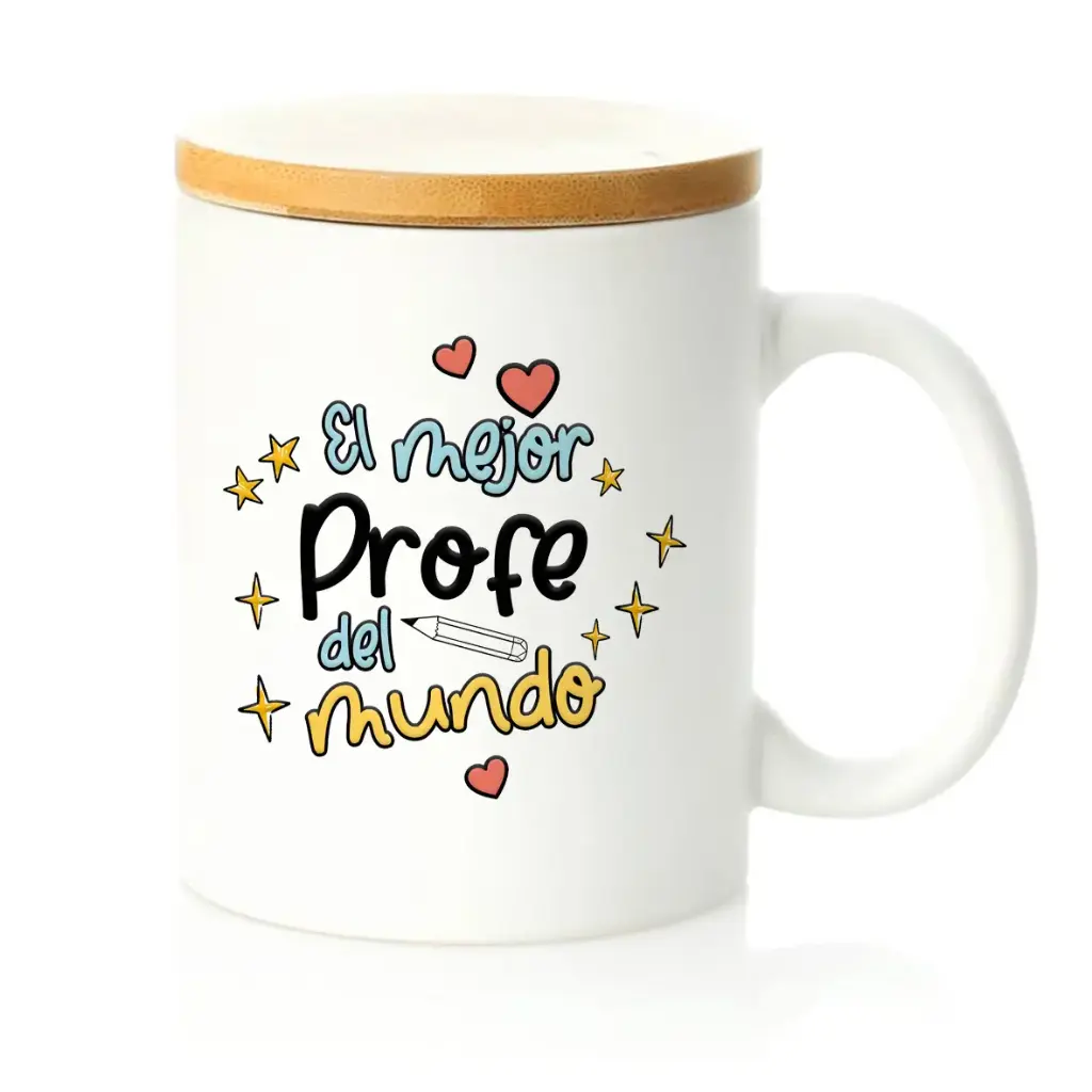 Taza Bambú "El Mejor Profe del Mundo" - L'Informal