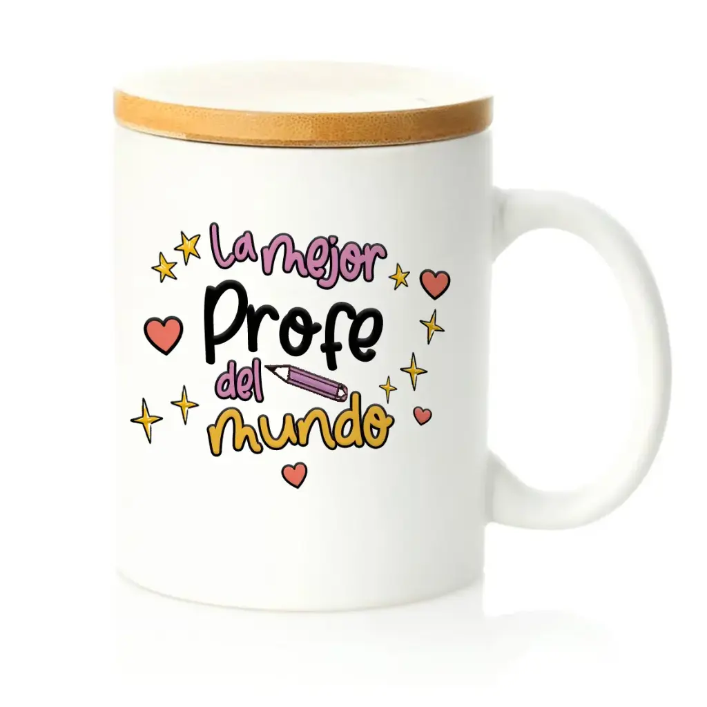[TTB70] Taza Bambú "La Mejor Profe del Mundo" - L'Informal