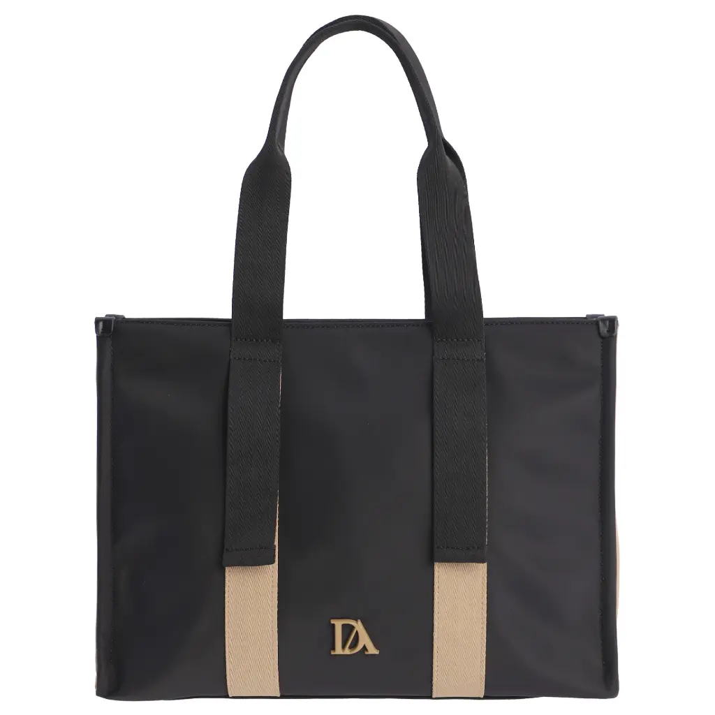 [0RI7804001] Shopper Negro - Don Algodón