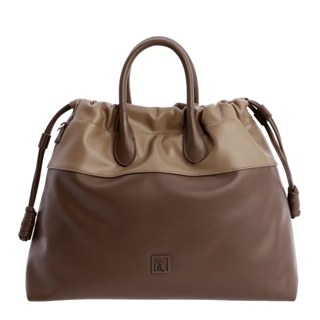 [0RI7852051] Bolso Mano C/B Marrón - Don Algodón