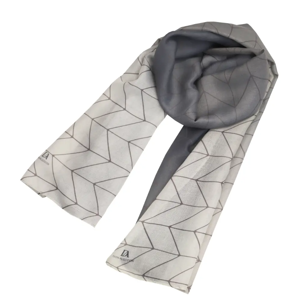 [0RI9674000] Pañuelo Degradado Grises - Don Algodón