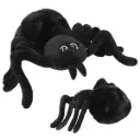 Araña Negra de Peluche 20 cm - Adventure World