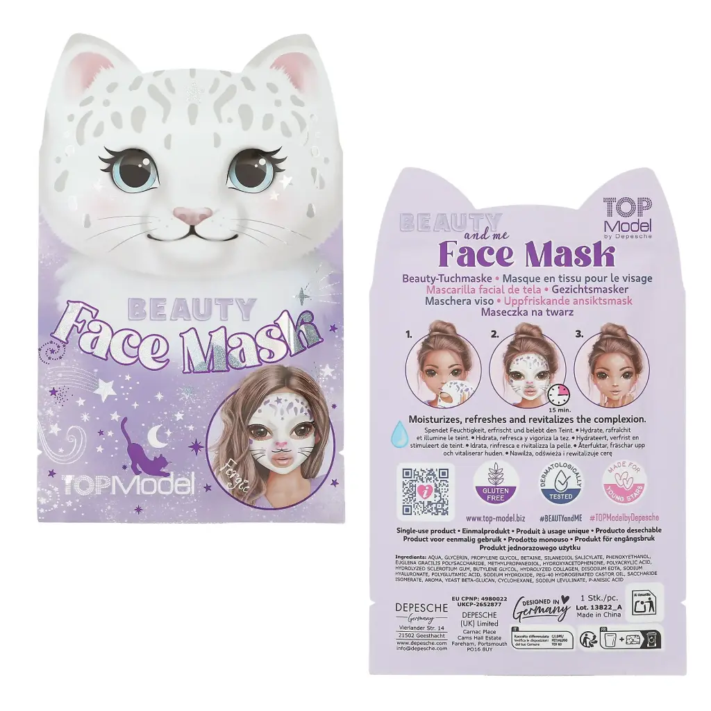 Mascarilla Facial Animal BEAUTY and ME - TOPModel (Leopardo)