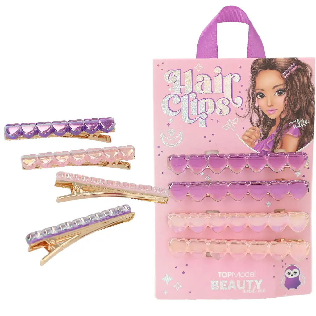 [13820] Pinzas para el Pelo Corazones BEAUTY and ME - TOPModel