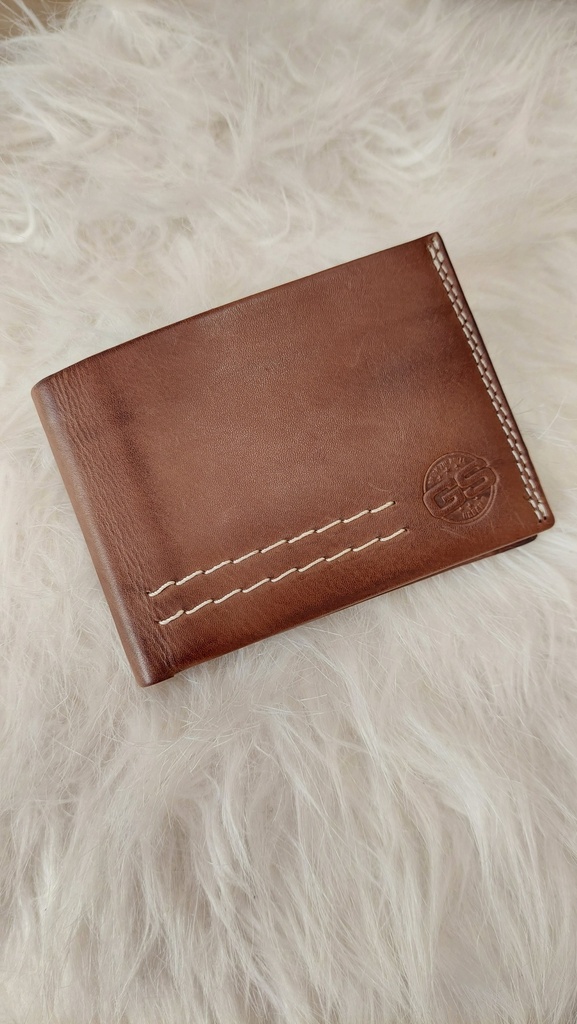 [G213502M] Cartera De Piel Para Hombre Con Protección RFID Color Marrón - GS Urban