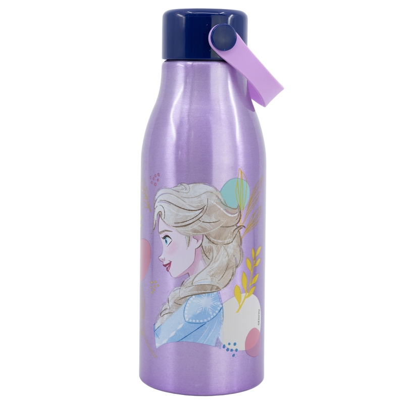 [74261] Botella De Aluminio Térmico Color Rosa - Frozen