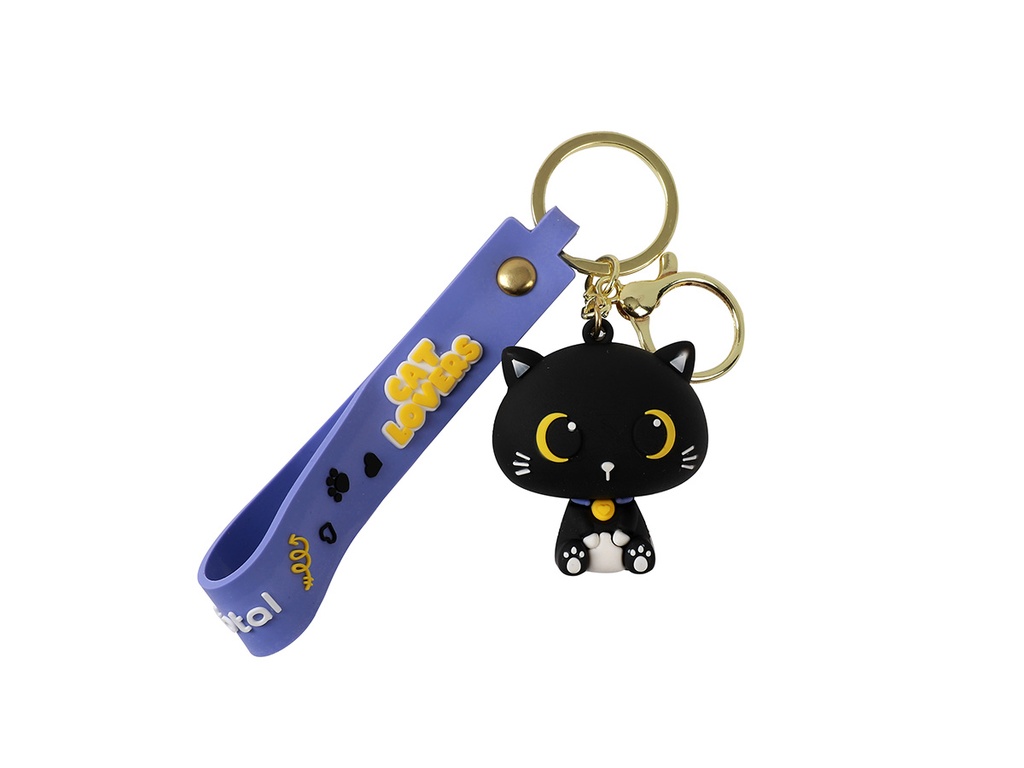 Llavero Silicona BLACK CAT - iTotal