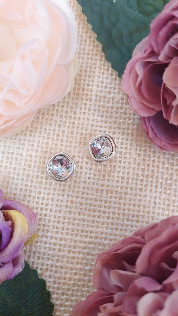 Pendientes Solitario Cristal - Ciclón