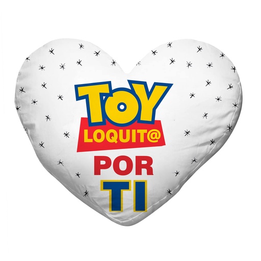 [C7504P] Cojín Antiestrés Corazón Pequeño "Toy loquit@ por ti" - L'Informal