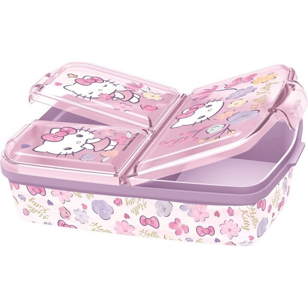 Táper Tres Compartimentos - Hello Kitty