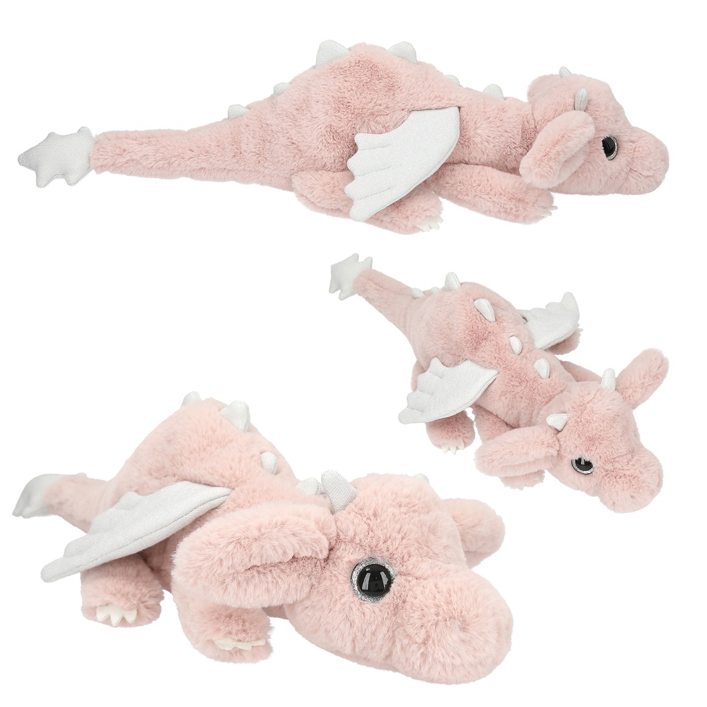 Peluche Dragón Rosa con Alas Plateadas - TOPModel