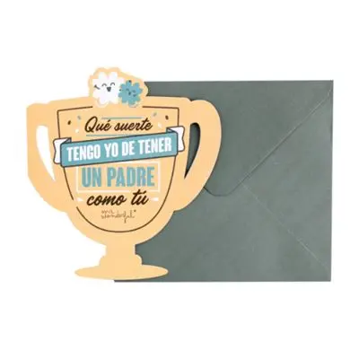 Tarjeta "Que suerte tengo yo de tener un padre como tu" - Mr.Wonderful