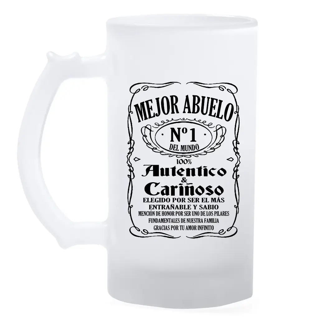 Jarra Cristal "El Mejor Abuelo Nº1 del Mundo" - L'Informal
