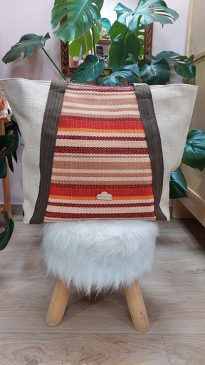 [DA_0QV6421000] Bolso Playa Mandisa de lona multicolor - Don Algodón