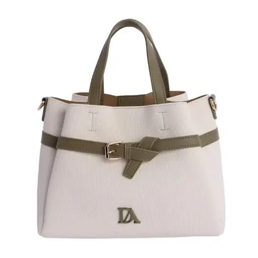[0RV7855016] Bolso de Mano Marfil - Don Algodón
