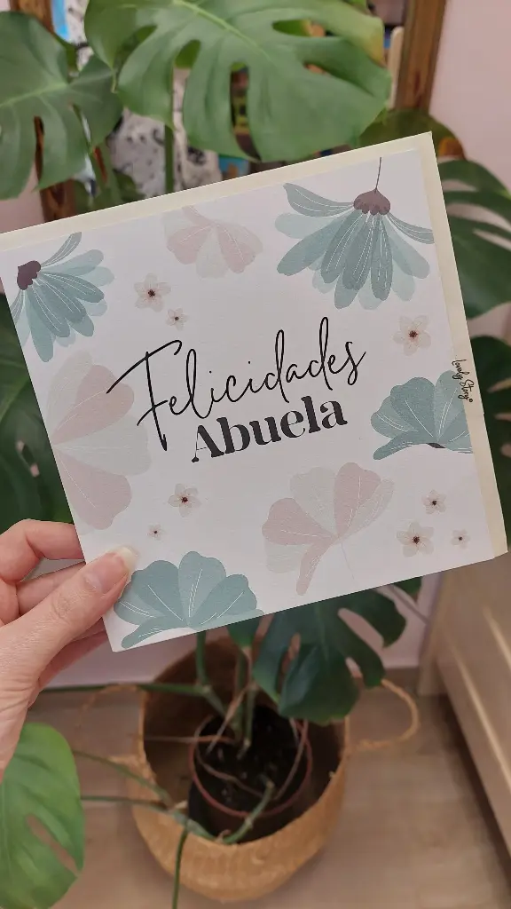 Tarjeta "Felicidades Abuela" - Lovely Story