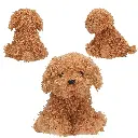 Peluche perro Marrón 16 cm - TOPModel