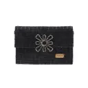 Bolso de Mano ForTime Trenzado con Detalle Floral - FORTime