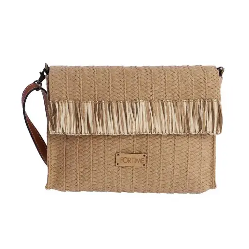 [0RV6456013] Bolso Bandolera de Rafia Trenzada  - FORTime