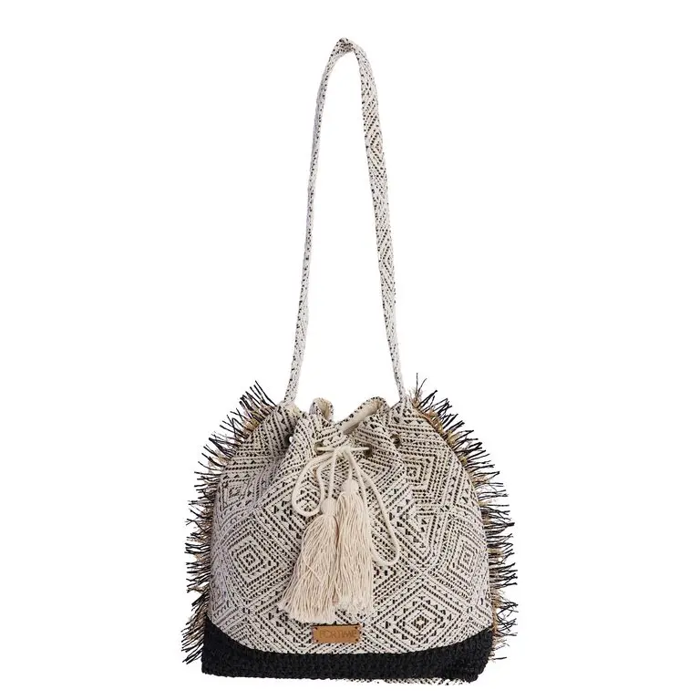 Bolso Saco de Tela con Patrón Étnico  - FORTime