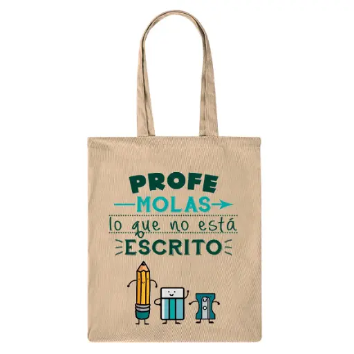 [BOLP6704] Bolsa Pana "Profe Molas lo que No está Escrito" - L'Informal