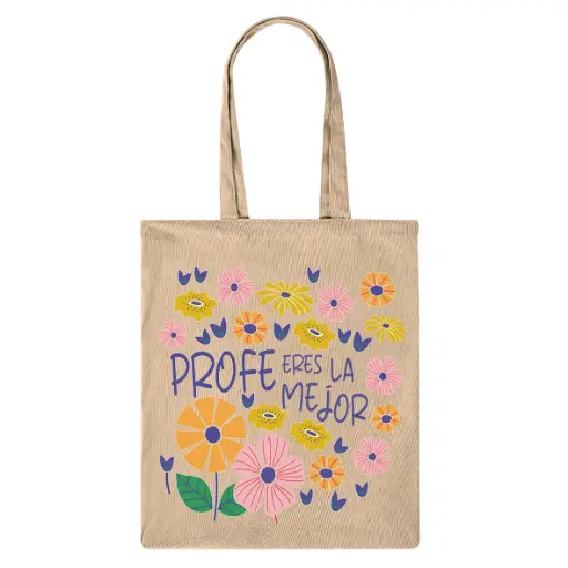 [BOLP6913] Bolsa Pana "Profe Eres La Mejor" - L'Informal
