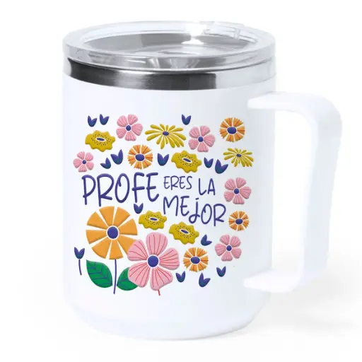 [TAT6913] Taza Térmico Acero "Profe Eres La Mejor" - L'Informal