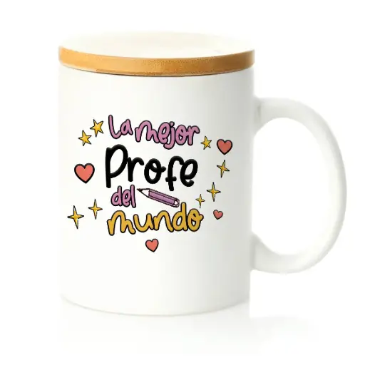 [TTB70] Taza Bambú "La Mejor Profe del Mundo" - L'Informal