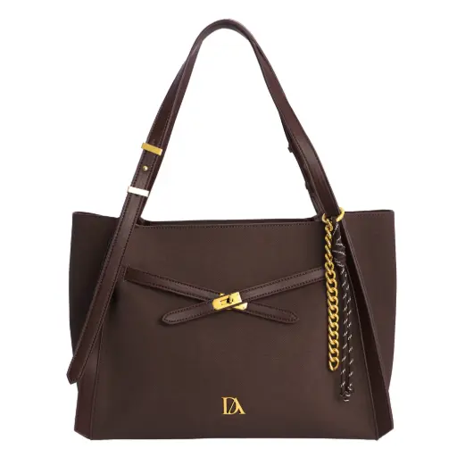 [0RI7820051] Bolso Hombro Marrón C/B - Don Algodón
