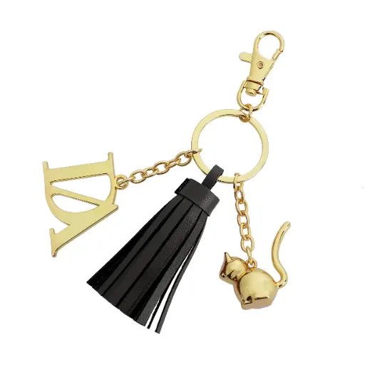 [KRI2601001] Llavero Negro Perro - Don Algodón