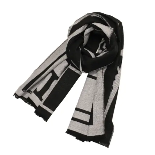 [0RI9661001] Bufanda Tonos Negros - Don Algodón